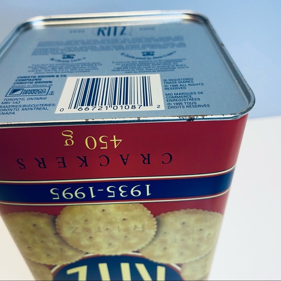 Vintage Ritz Cracker 1995 60th Anniversary Tin- Cracker Tin - Picture 8 of 14